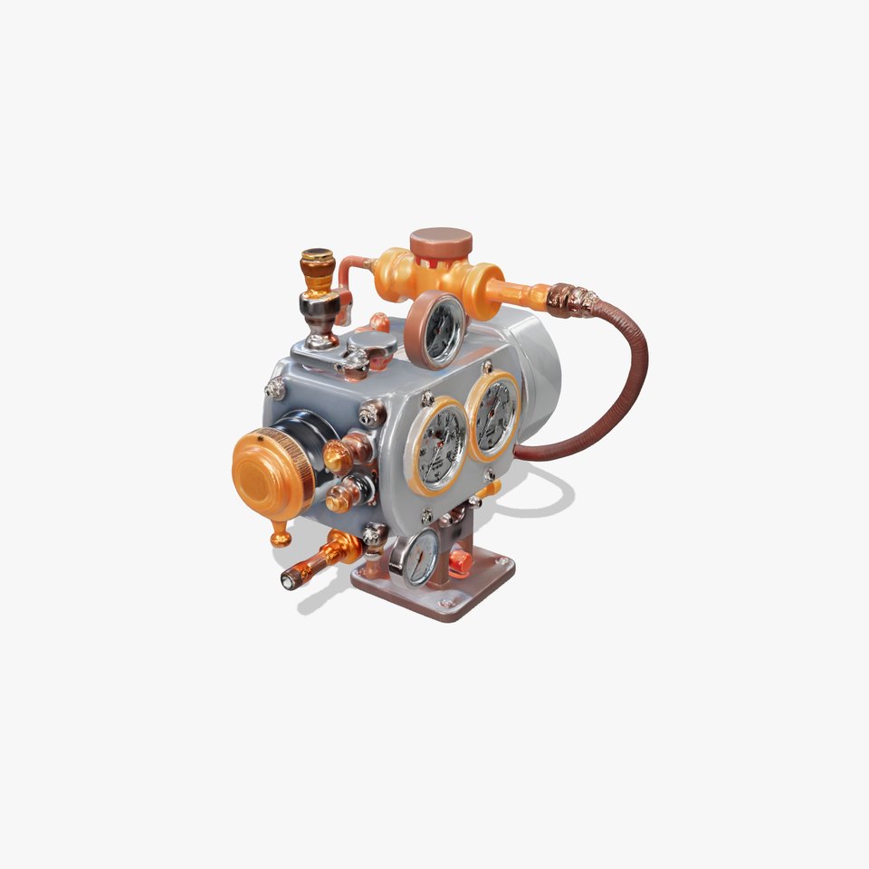 Steampunk Pressure Gauge model pack